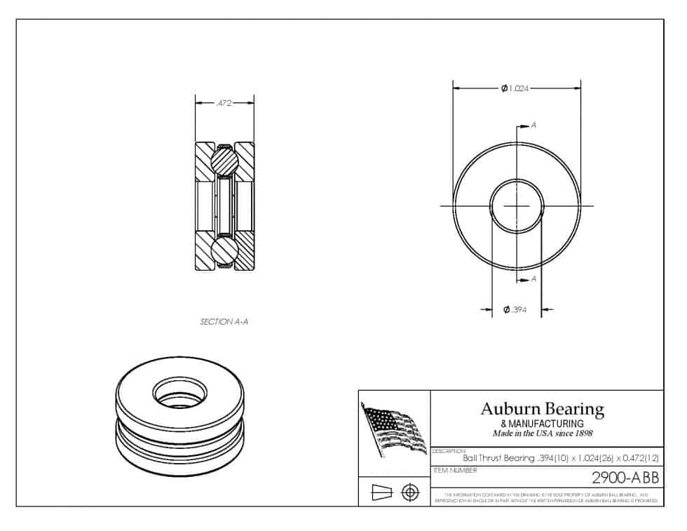 2900-thrust-ball-bearing-auburn-bearing-manufacturing